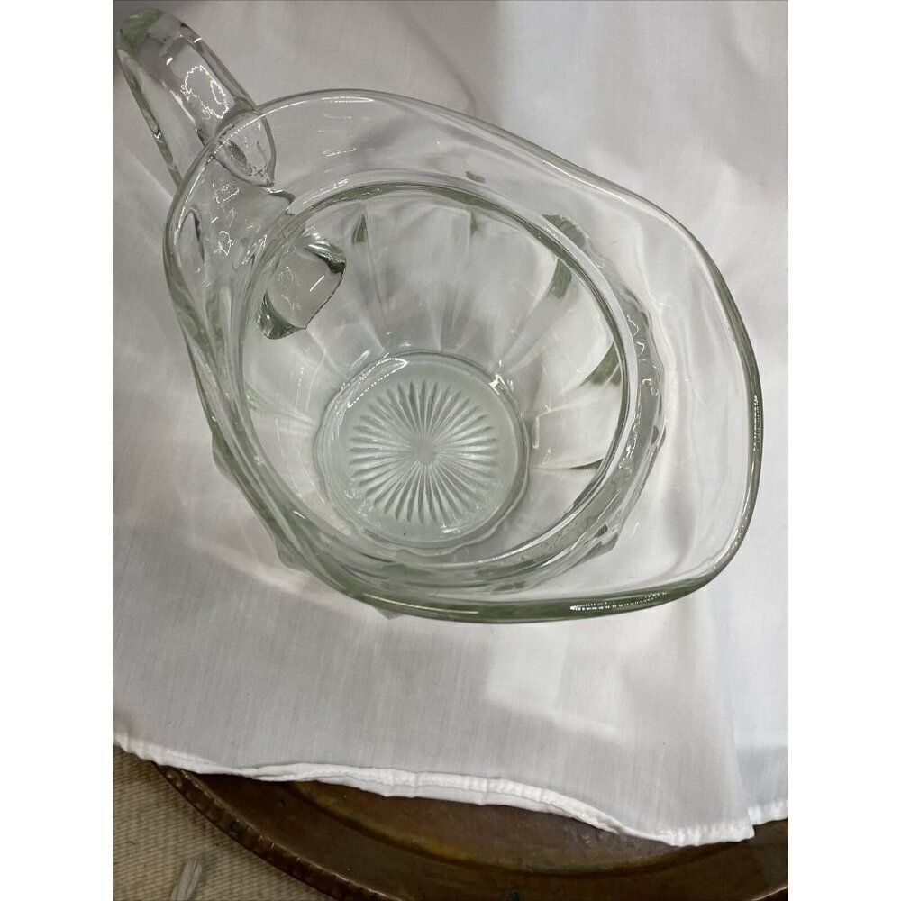 Antique HEISEY Depression Glass Colonial Puritan Glass Pitcher  1910 Vintage Art - Picture 10 of 16